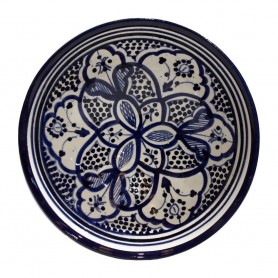Cuenco cerámica 21cm pintado azul