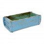 Caja de madera decorativa molde azul - Imagen 1