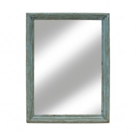Espejo marco madera azul