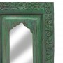 Espejo alargado talla flor turquesa - Imagen 3