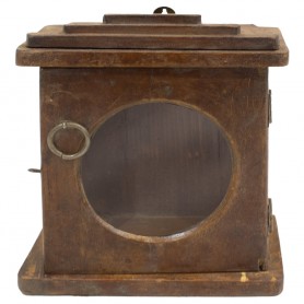 Caja antigua reloj marrón