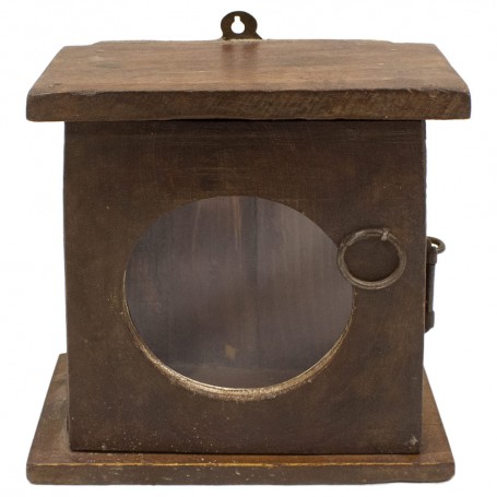 Caja antigua reloj marrón