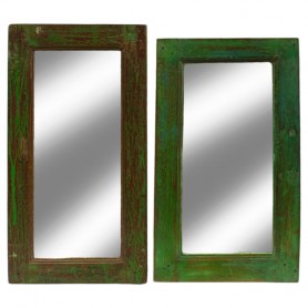 Espejo con marco verde