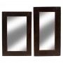 Espejo con marco marrón oscuro - Imagen 1