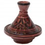 Tajine cerámica árabe rojo y negro - Imagen 2