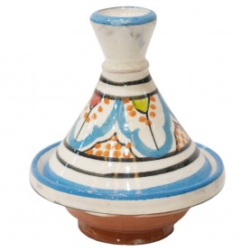Tajine cerámica árabe celeste colores