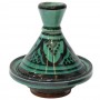 Tajine cerámica árabe turquesa y negro