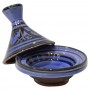 Tajine cerámica árabe azul y negro - Imagen 1