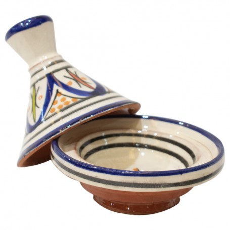 Tajine cerámica árabe azul clásico