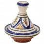 Tajine cerámica árabe azul clásico