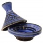 Tajine cerámica árabe azul y negro - Imagen 1