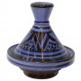 Tajine cerámica árabe azul y negro - Imagen 2