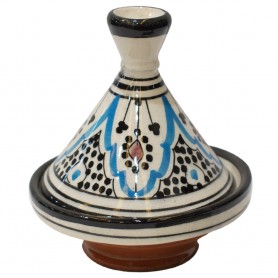 Tajine cerámica árabe tonos azules