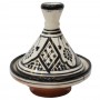 Tajine cerámica árabe decorado negro - Imagen 1
