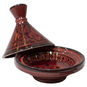 Tajine cerámica árabe roja