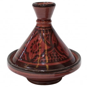 Tajine cerámica árabe roja