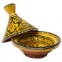 Tajine cerámica árabe amarillo-negro - Imagen 1