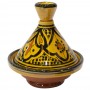 Tajine cerámica árabe amarillo-negro - Imagen 2