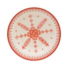 Plato cerámica rojo