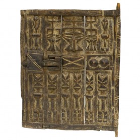 Panel puerta antigua tallada étnica