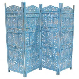 Biombo tallado azul Jodhpur
