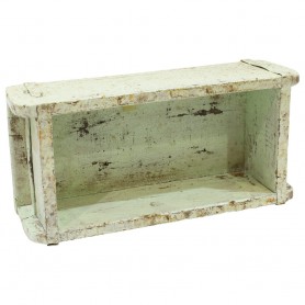 Caja de madera decorativa molde color menta