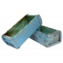 Caja de madera decorativa molde azul