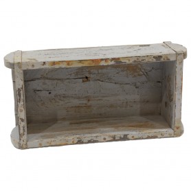 Caja de madera decorativa molde gris