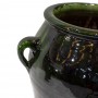 Ánfora cerámica decorativa verde - Imagen 2