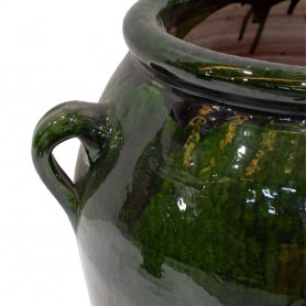 Ánfora cerámica decorativa verde