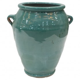 Vasija tinaja cerámica azul