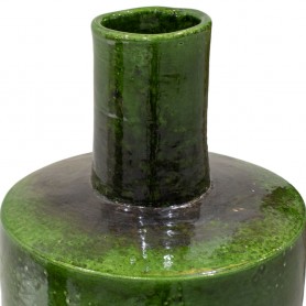Florero verde cerámica