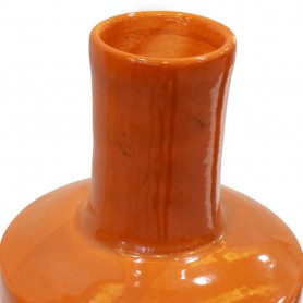 Jarrón naranja de cerámica