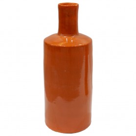 Jarrón naranja de cerámica