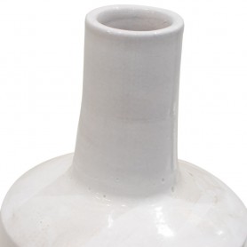 Jarrón de cerámica blanco