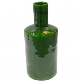 Jarrón verde de cerámica