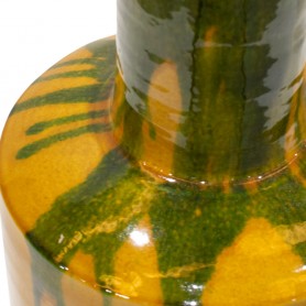 Jarrón verde de cerámica