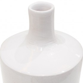 Jarrón de cerámica blanco