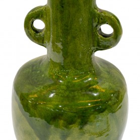 Original florero cerámica verde