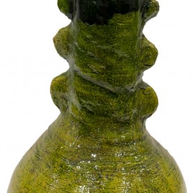 Florero cerámica artesanal verde