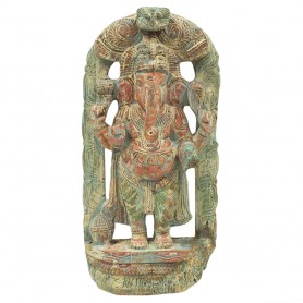 Figura de madera Mudra abhaya