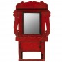 Espejo cajón antiguo rojo - Imagen 1