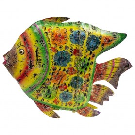 Candelabro pez turquesa colgar (XL)