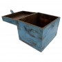 Baúl-caja azul vintage - Imagen 3