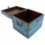 Baúl-caja azul vintage - Imagen 3