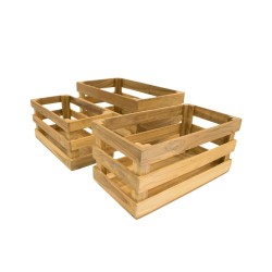 Set 3 cajas de listones de madera