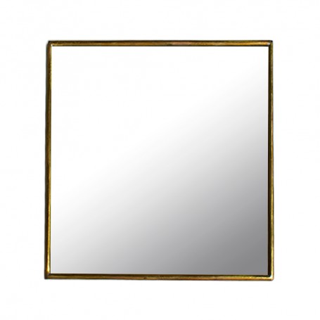 Comprar espejo pequeño de latón con forma cuadrada