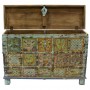 Baúl de madera policromado motivos florales - Imagen 2