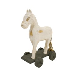 Figura de caballo con ruedas