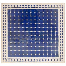 Mesa mosaico azul-blanco 80x80 cm